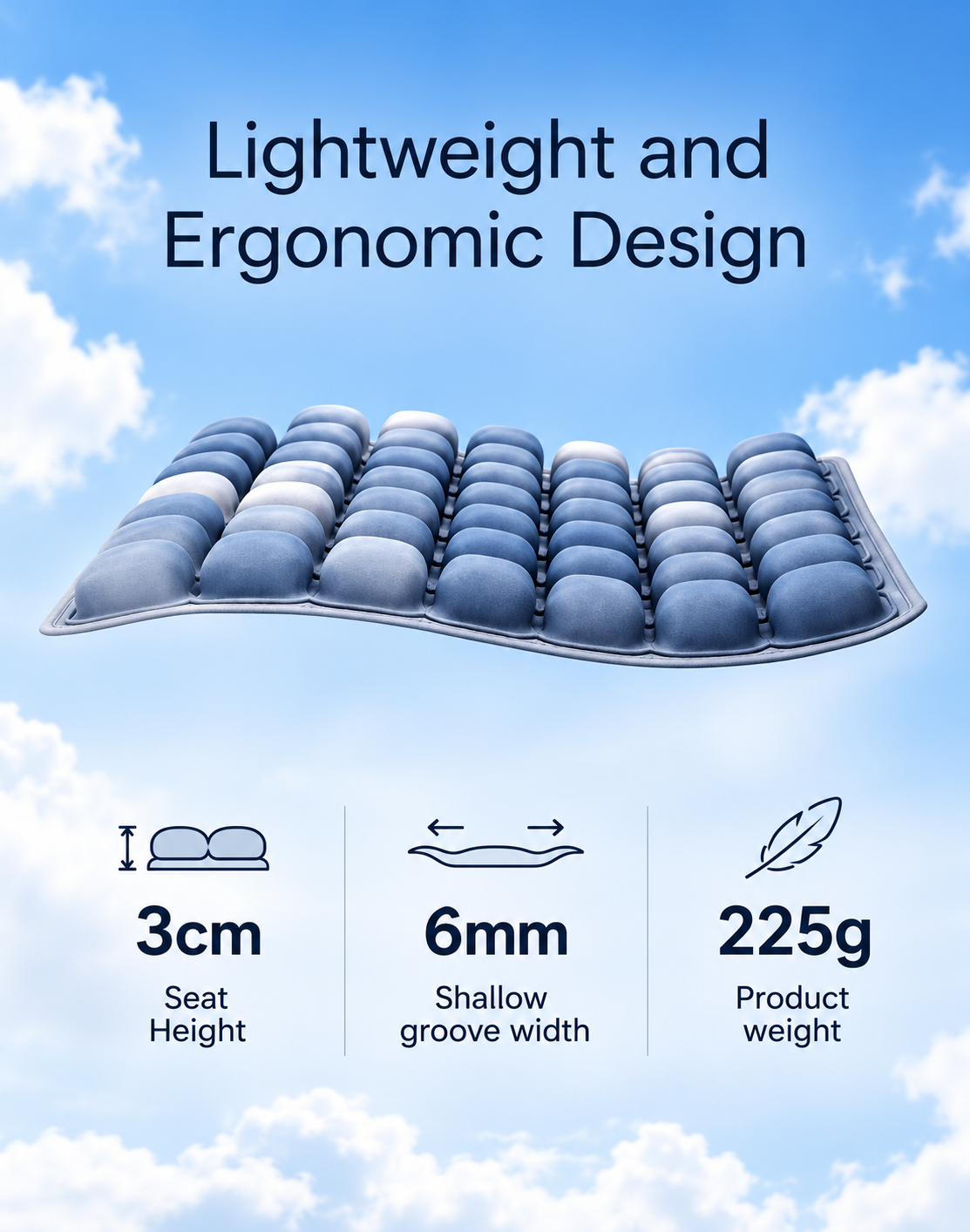 CloudSeat™ – Inflatable Ergonomic Seat Cushion